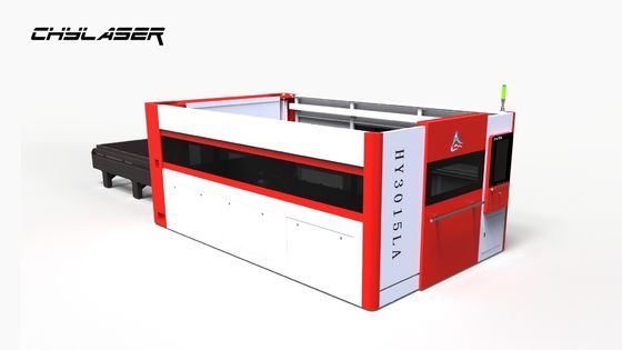 Speed Dajco Microjet Tekstil Kabinet 8kW Rumah 4040 Kabinet Mesin Pemotong Laser untuk Area Pemotongan 3000 * 1500mm
