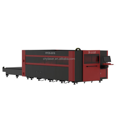 6000W 8KW 20KW Mesin pemotong laser serat meja pertukaran untuk pemotongan logam presisi